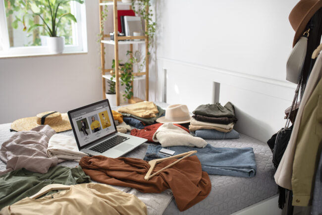 clothes-bed-fast-fashion-concept